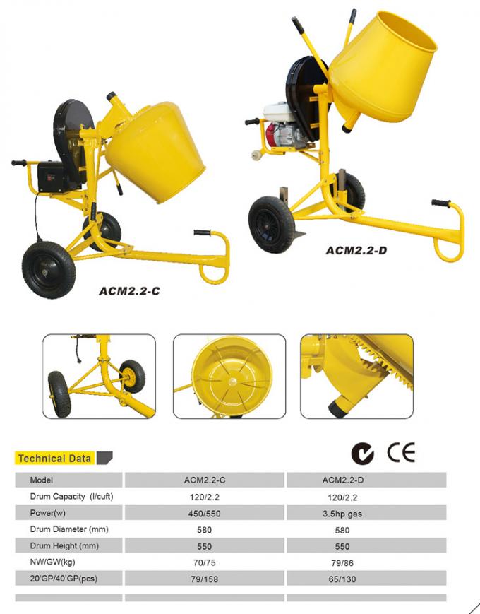 Máy trộn bê tông xây dựng vật liệu thép Máy trộn xi măng khí 1.0mm 2