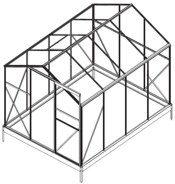 Máy làm vườn 5cm Khung nhôm Spire Garden Solar Green House 3