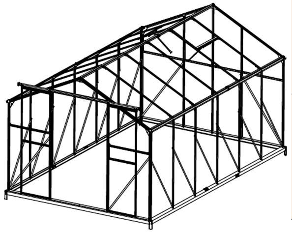Máy làm vườn 5cm Khung nhôm Spire Garden Solar Green House 4