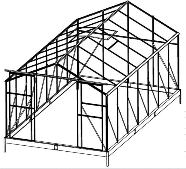 Máy làm vườn 5cm Khung nhôm Spire Garden Solar Green House 5