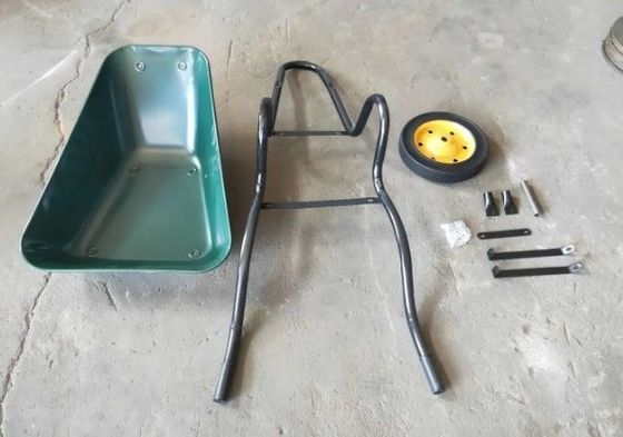 Chứng nhận CE Máy công cụ làm vườn 0,6mm 5 Cuft Steel Wheel Barrow