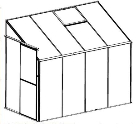 Ngôi nhà màu xanh lá cây treo tường 4ft dễ dàng lắp ráp Nhà kính sở thích