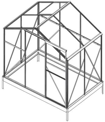 Máy làm vườn 5cm Khung nhôm Spire Garden Solar Green House