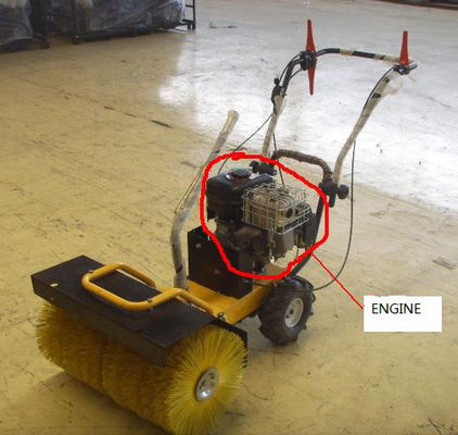 6.5HP Snow Power Brush Sweeper Walk Behind Recoil Starter Tính linh hoạt cao